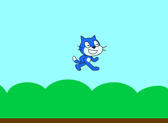 Screenshot do projeto Scratch - gato aos saltos