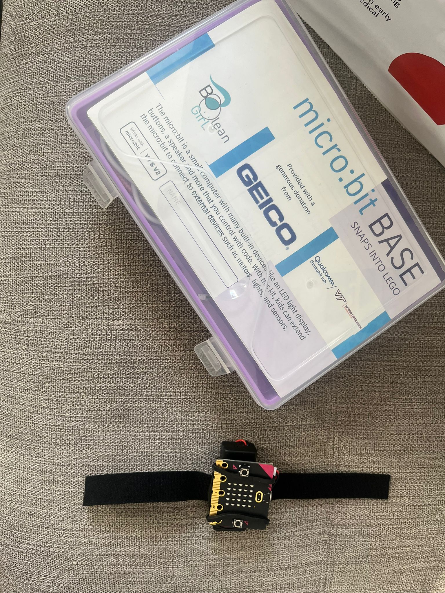 Close up of wearable device.