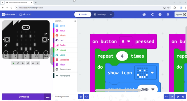 Screenshot showing blocks zoomed in with rest of page at standard zoom