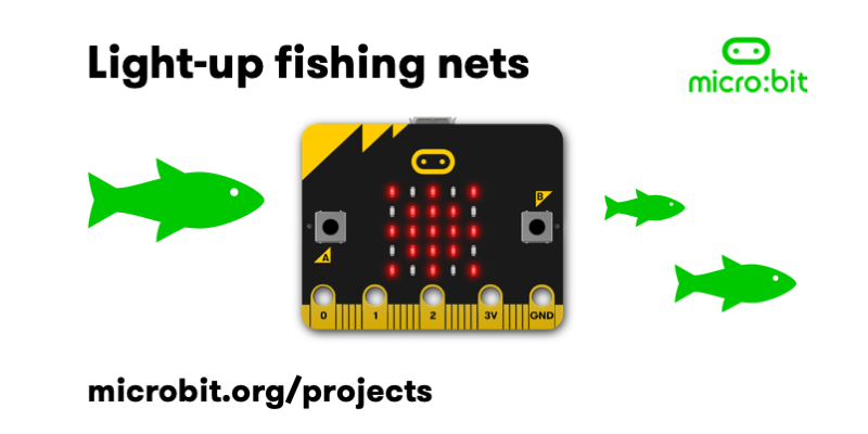 Light-up fishing nets