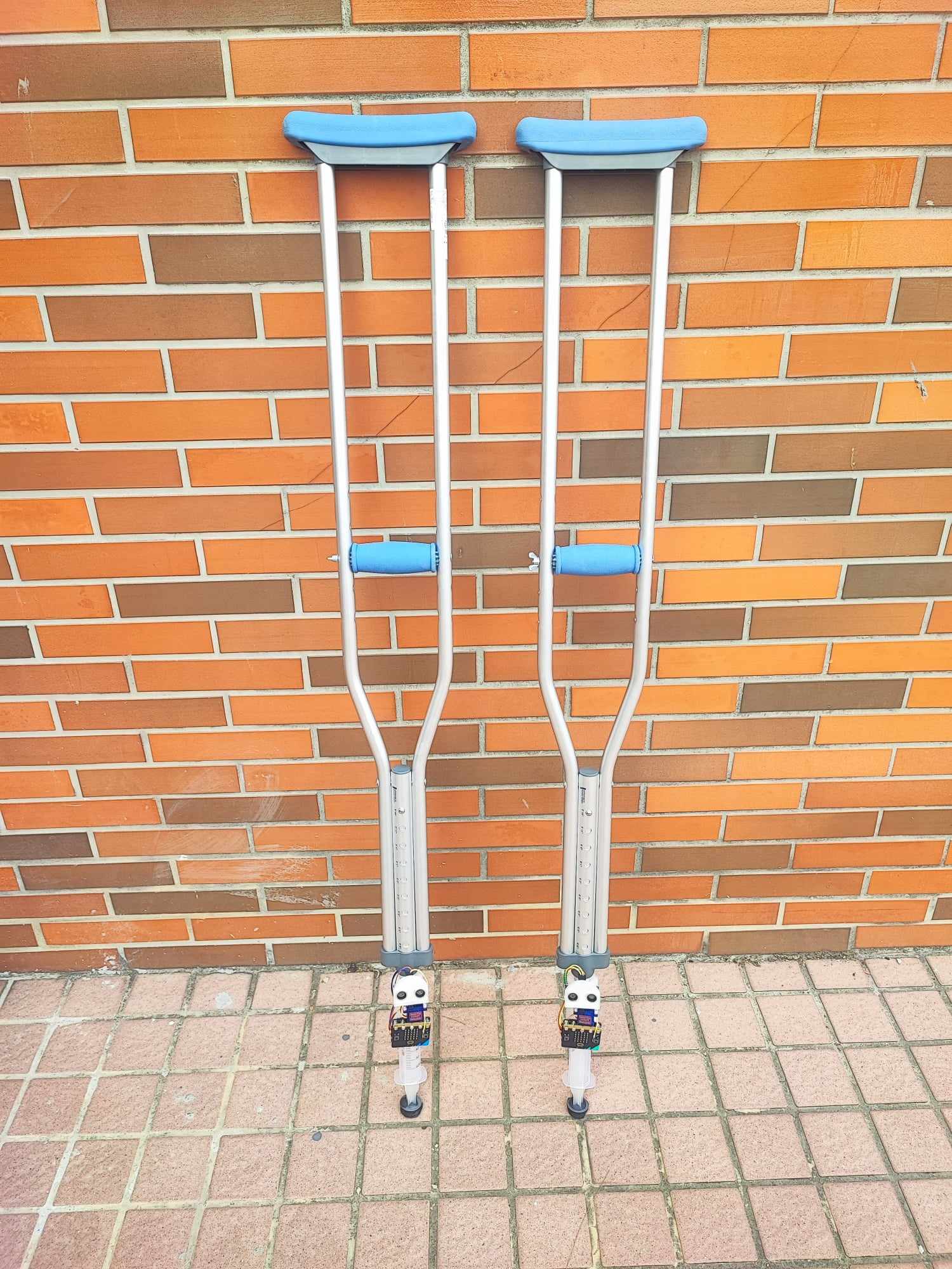 Photograph of the Multifunctional Crutches prototype.