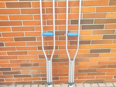Photograph of the Multifunctional Crutches prototype.