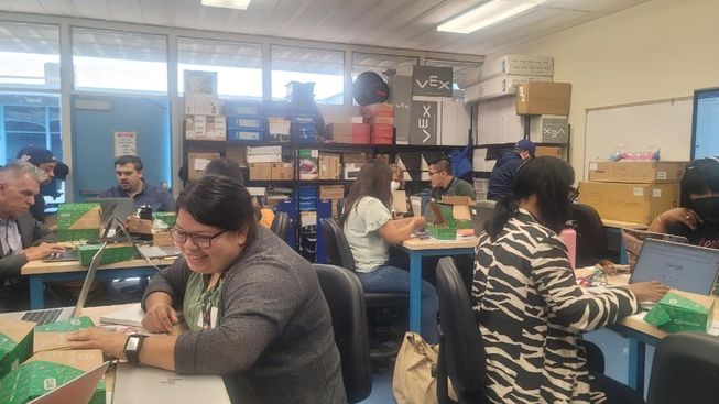 Compton teachers in training, learning about the micro:bit
