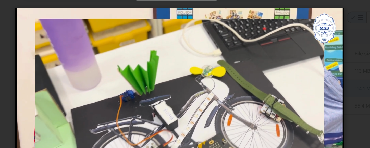 Screenshot of image of the smart cycle prototype. 