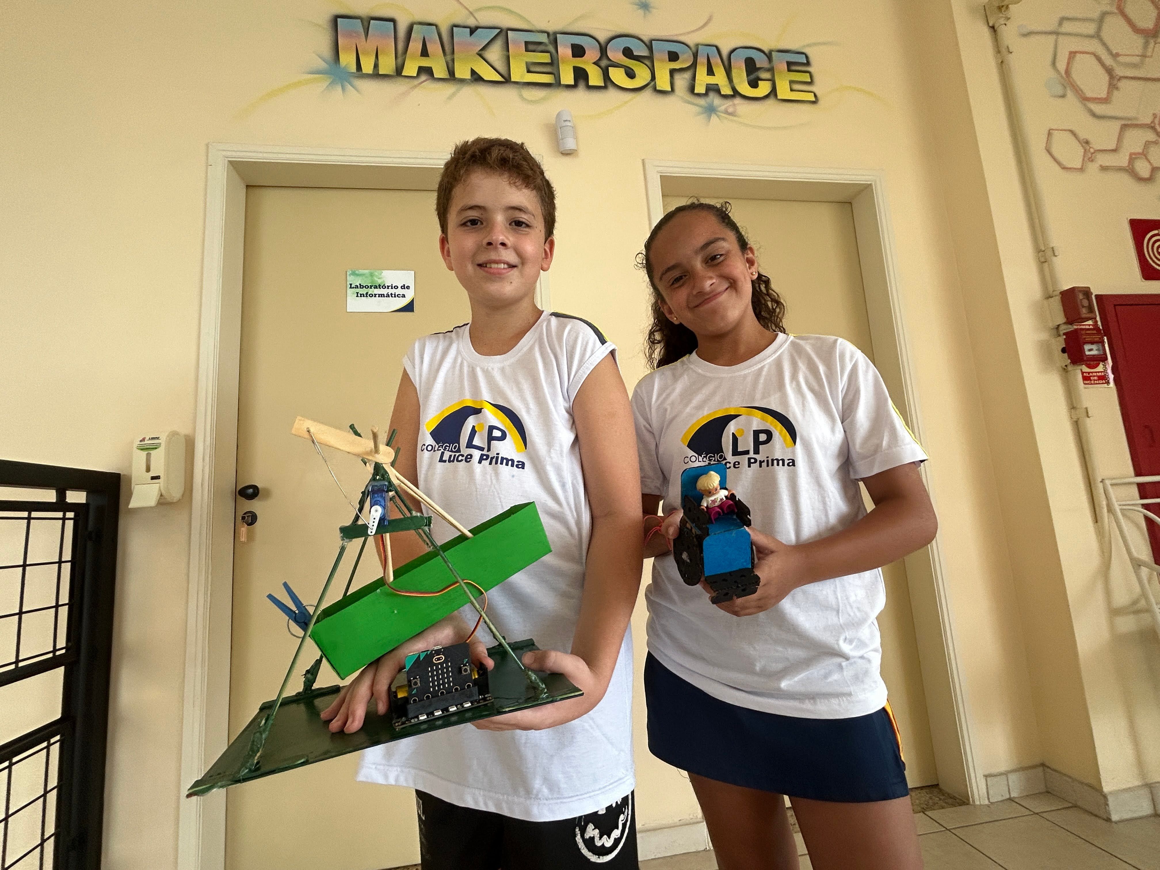 Students present the accessible swing prototype.