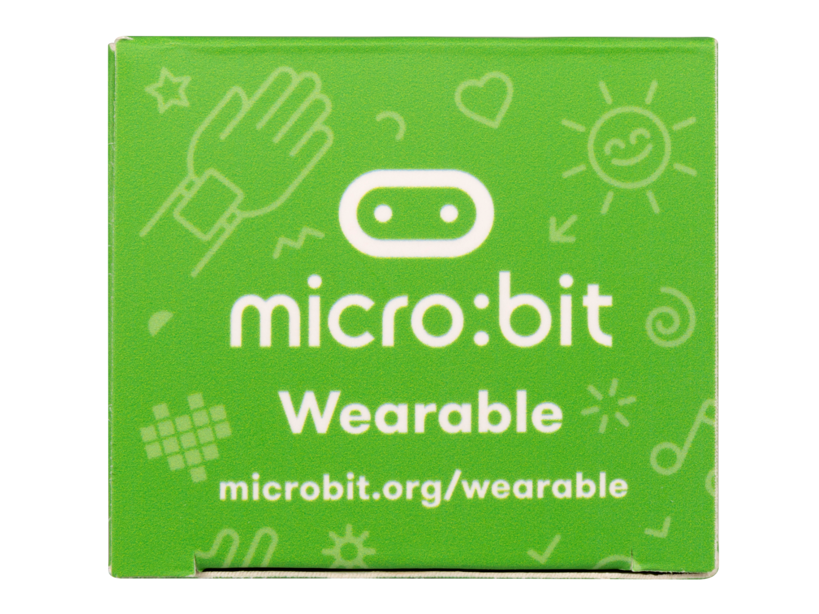 Photo of the micro:bit wearable box from the top