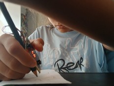 A student demonstrates how the LexiLearns prototype works.