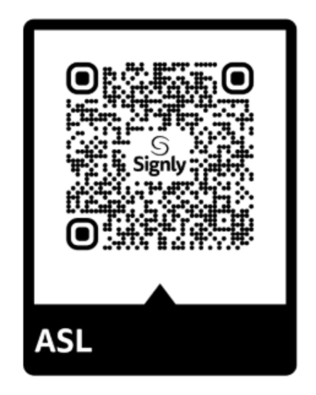 QR code linking to the American Sign Language (ASL) version of the guide.
