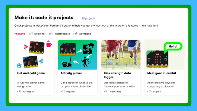 Screenshot of Make it: code it page