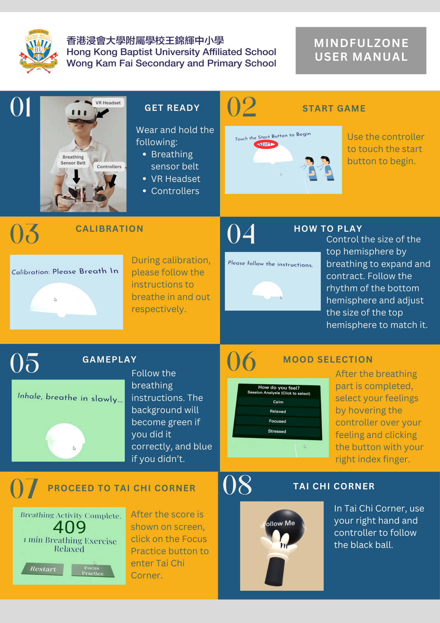 User manual for the MindfulZone project.