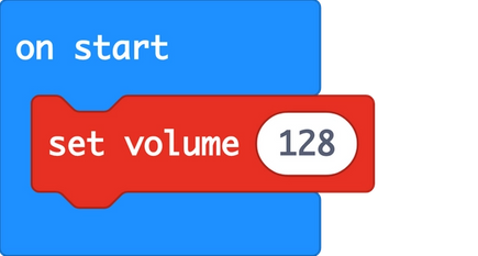 New MakeCode volume block