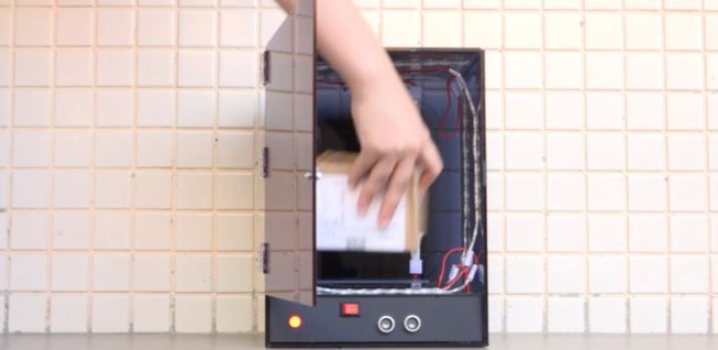 Parcel disinfection cabinet