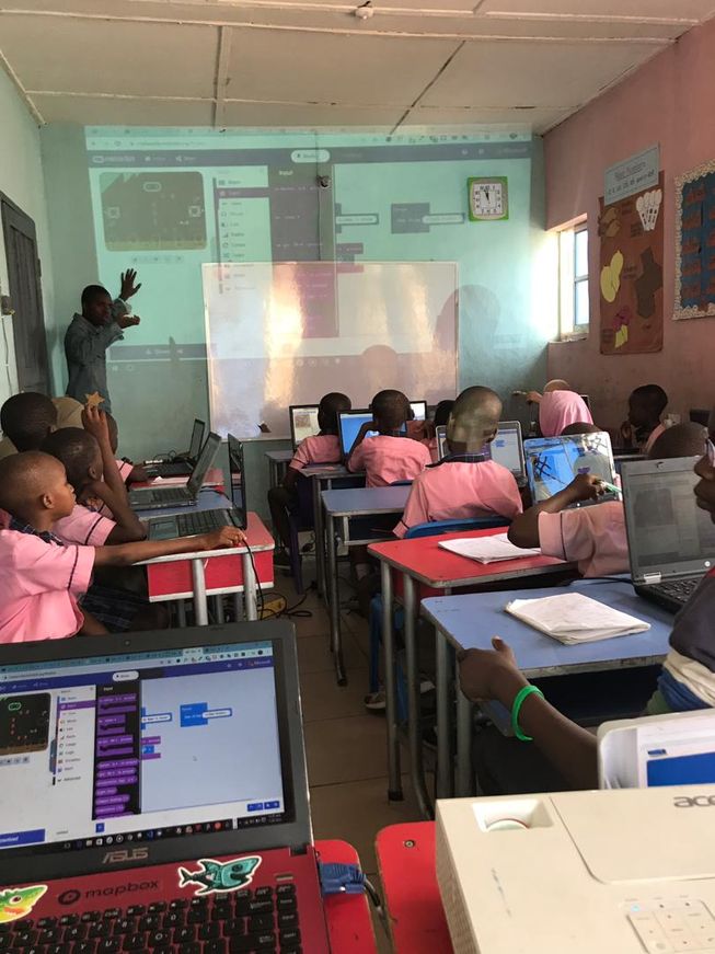 Nigerian children in a classroom