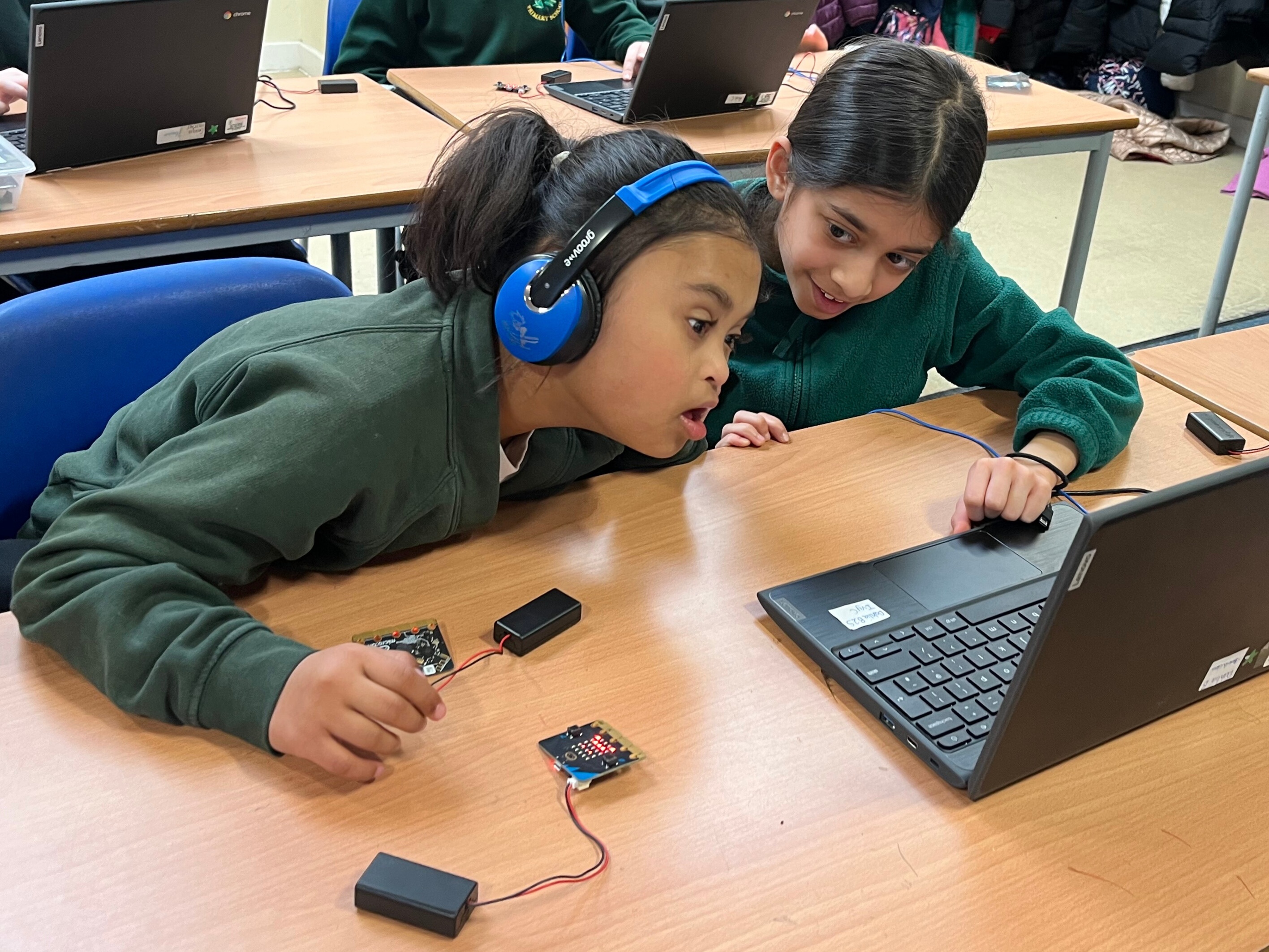 Children Using Microbits One small device, endless learning opportunities | micro:bit