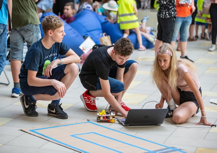 Lithuanian young people at a competition