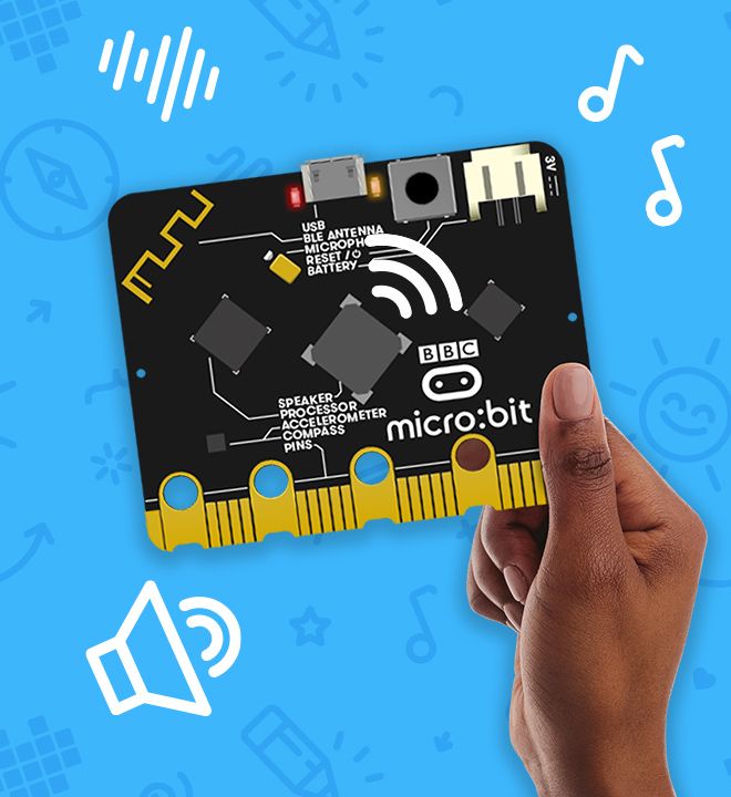 可透過 micro:bit 內建的喇叭播放音效