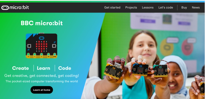 The front page of the micro:bit website