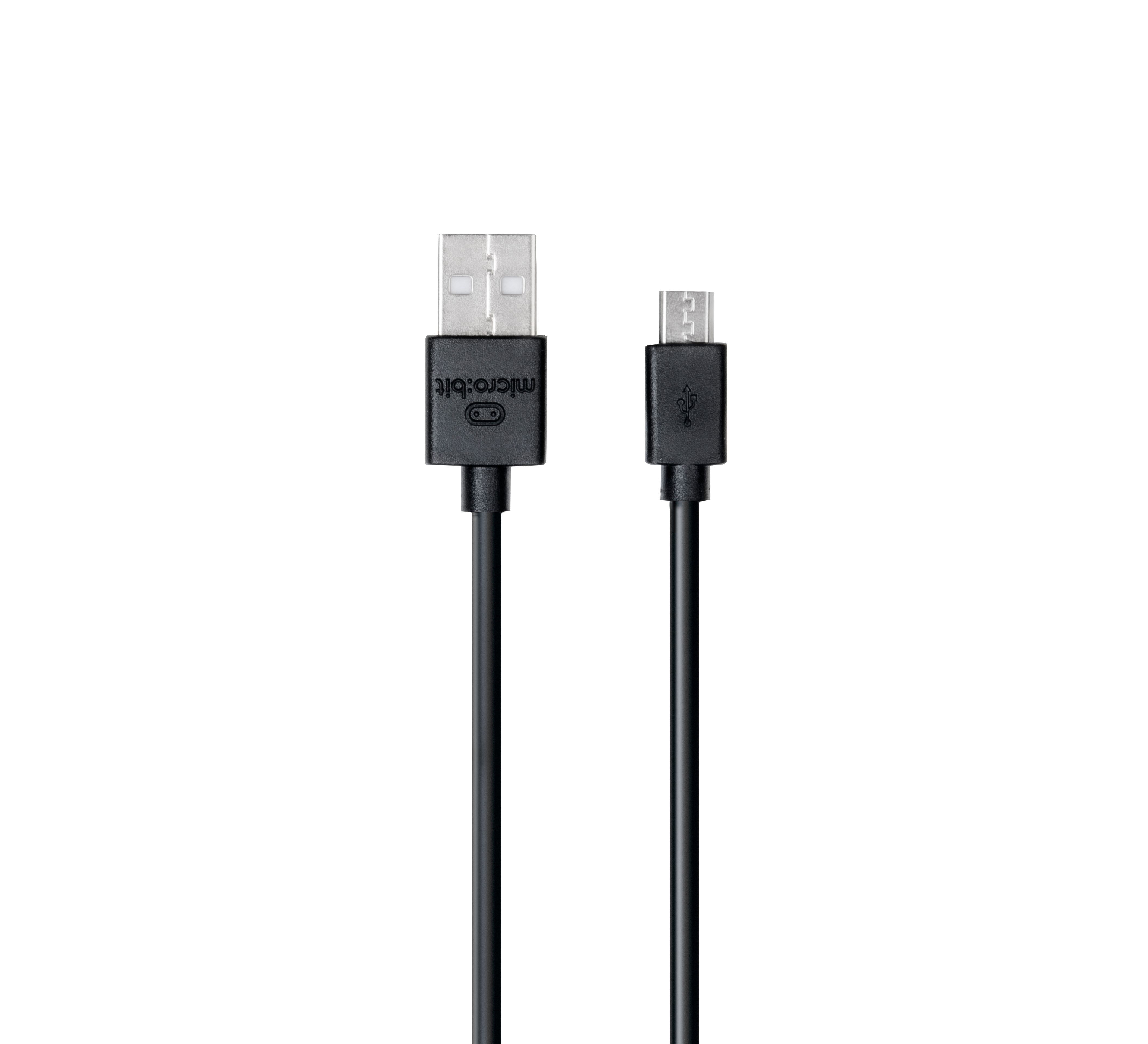 Another angle on the black version of the official type A USB cable for the micro:bit