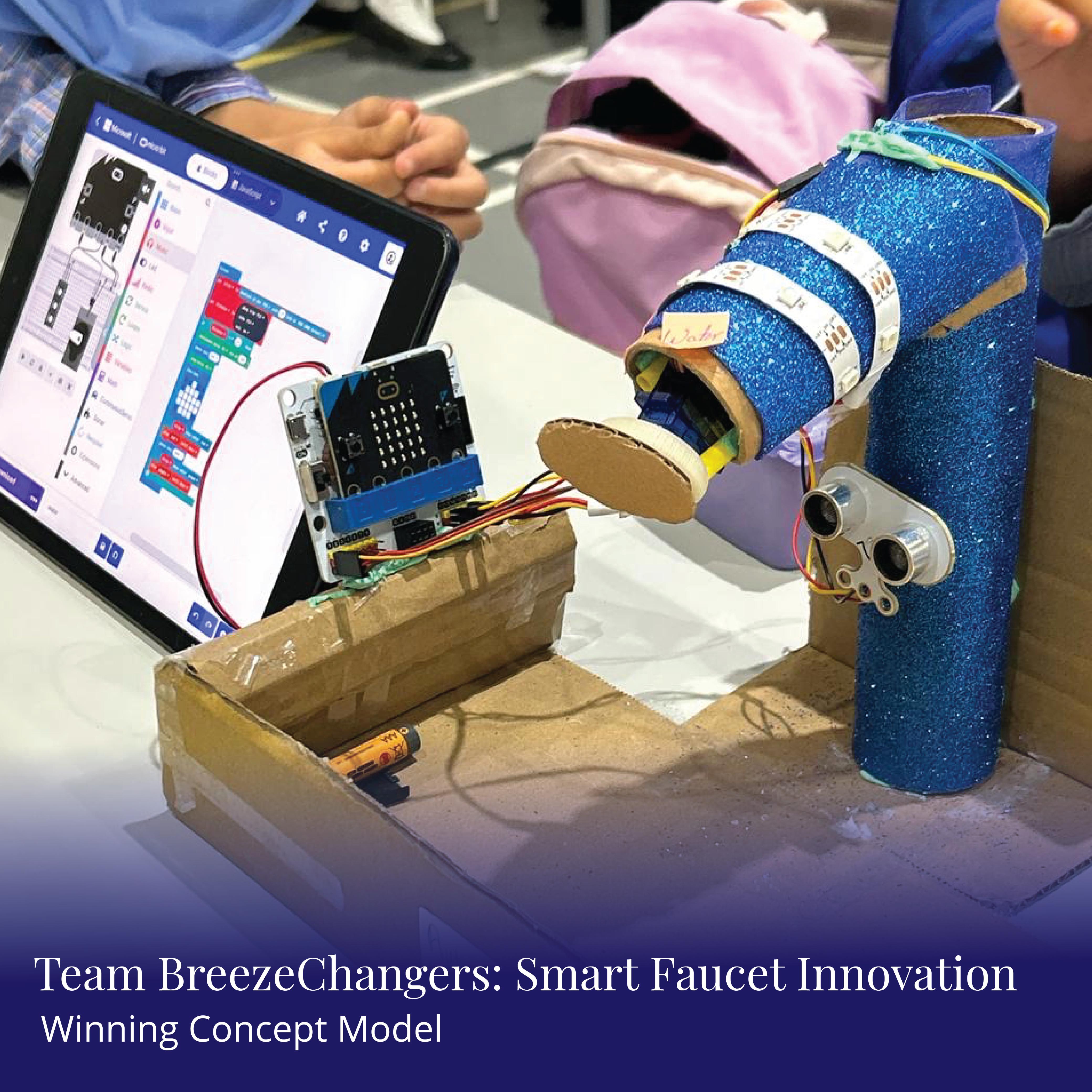 Photo of the Smart Faucet prototype.