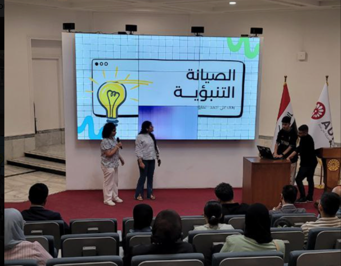 Students present the Predictive Maintenance project.