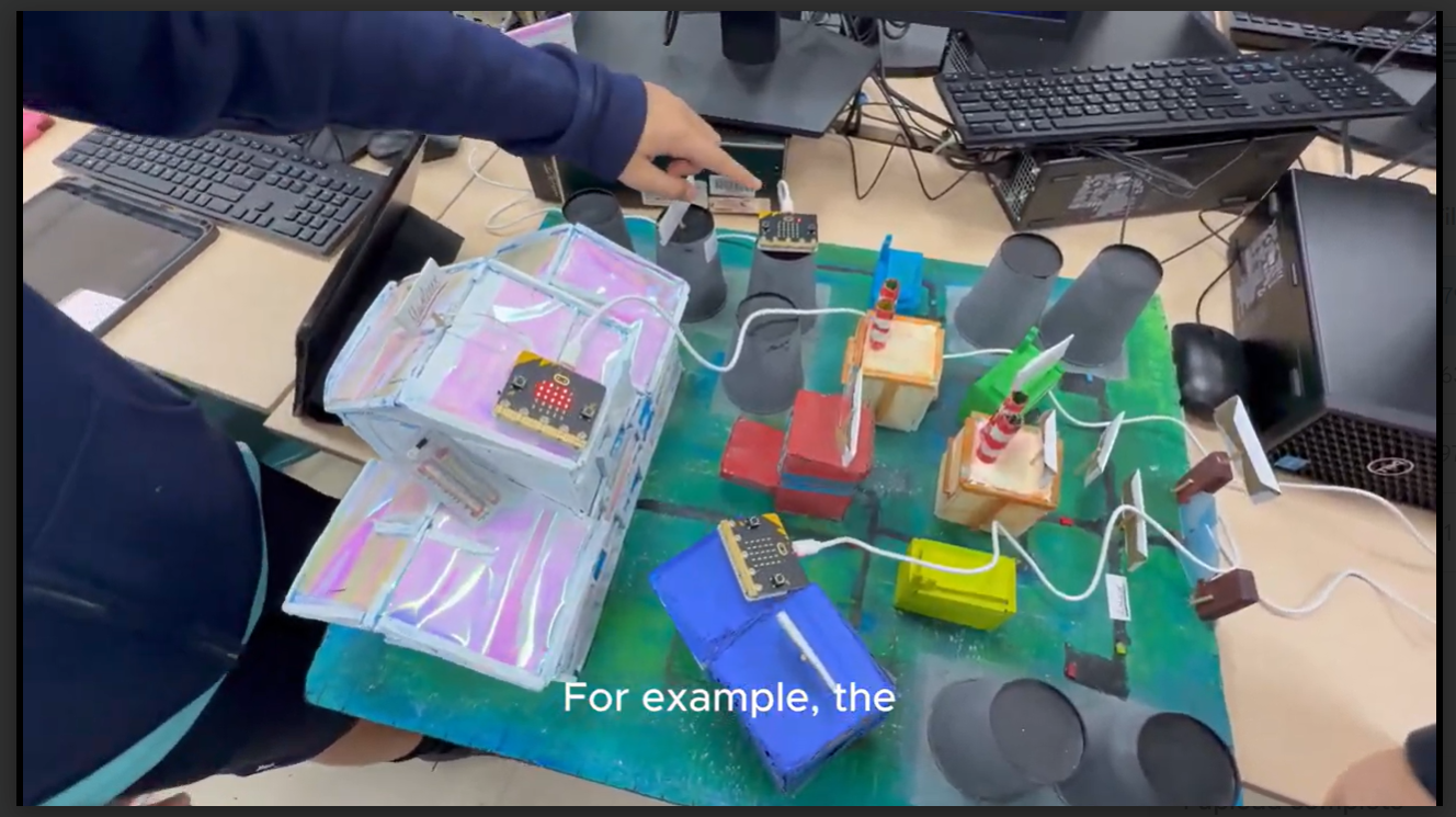 Overhead image of the cell city prototype.