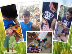 Collage of the birdhouse prototype creation process.