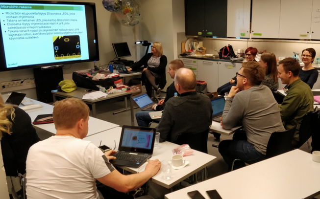 Group of teachers in a training session