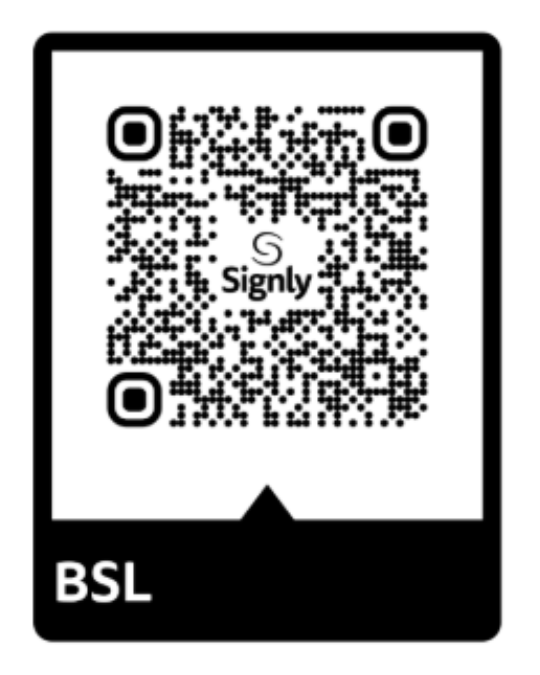 QR code linking to the British Sign Language (BSL) version of the guide.