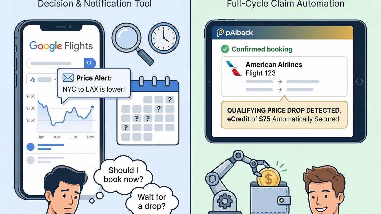 Google Flights Price Alerts vs. Automated Monitoring: What's the Difference?