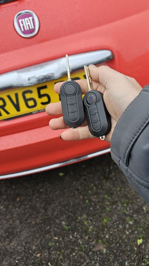 Fiat 500 remote-head key (spare key) by Lock City in Mendip Hills