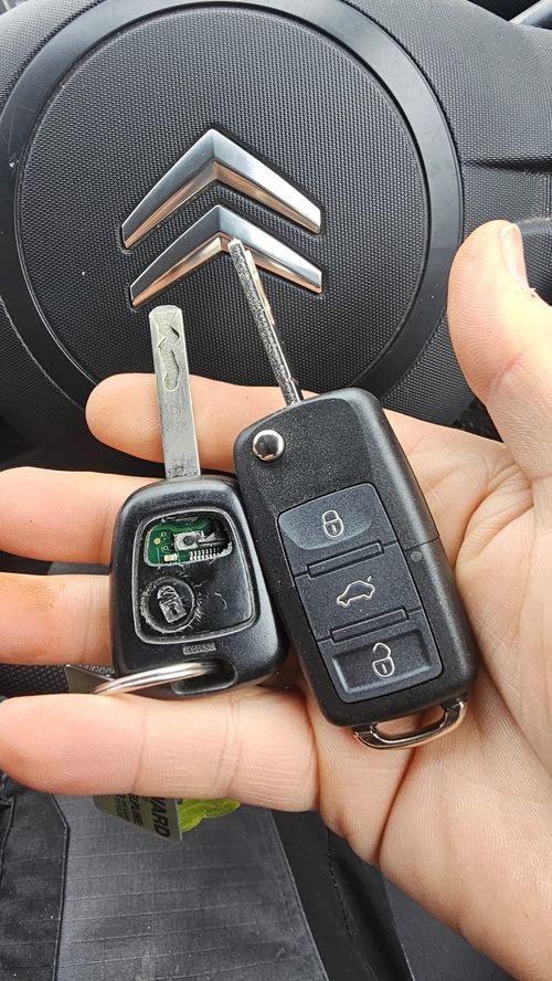 Citroen C1 remote key (spare key) by Lock City in Dodington