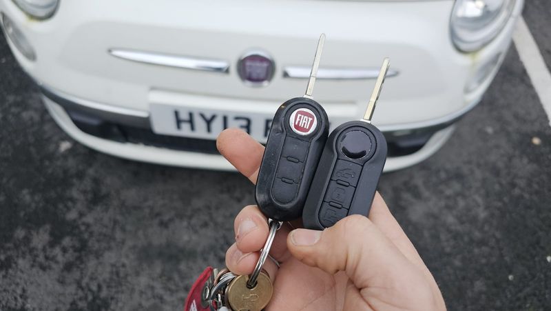 Fiat 500 remote-head key (spare key) by Lock City in Moorlands