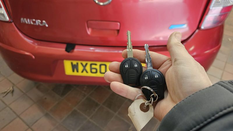 Nissan Micra flip key (spare key) by Lock City in Chew Valley