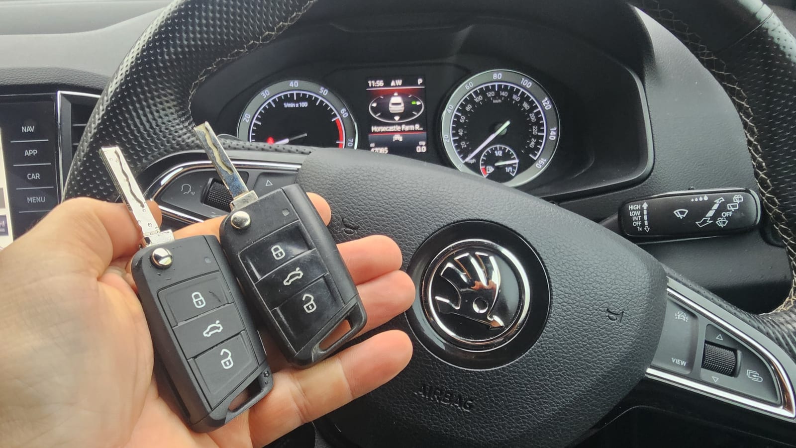 Skoda Karoq flip key (spare key) by Lock City in Yatton