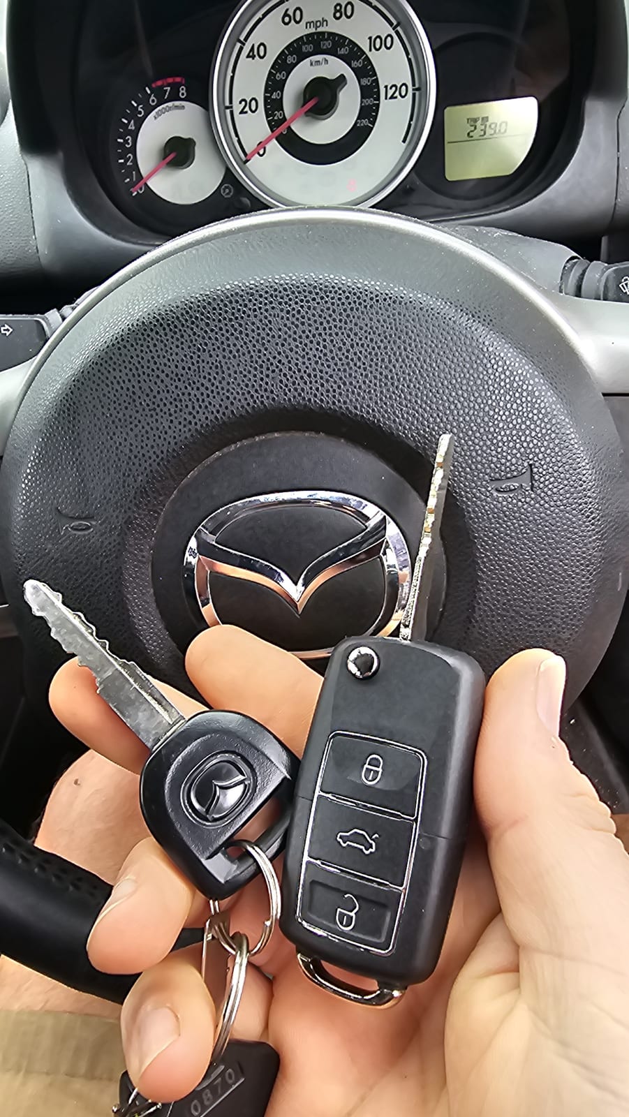 Mazda 2 flip key (spare key) by Lock City in Paulton