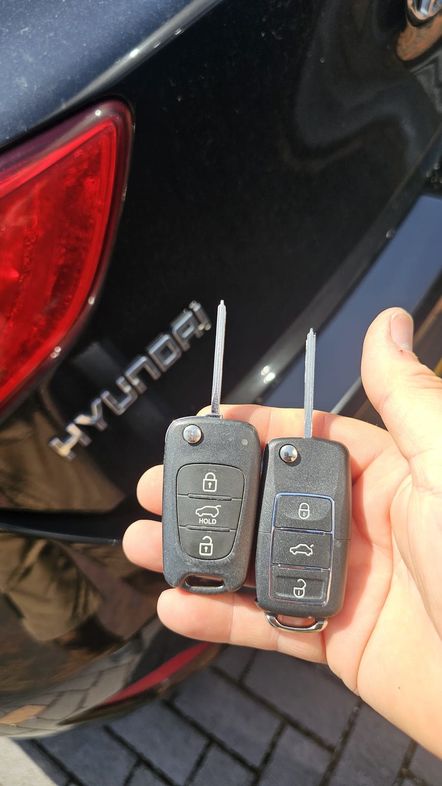 Hyundai I30 flip key (spare key) by Lock City in Bitton & Oldland Common
