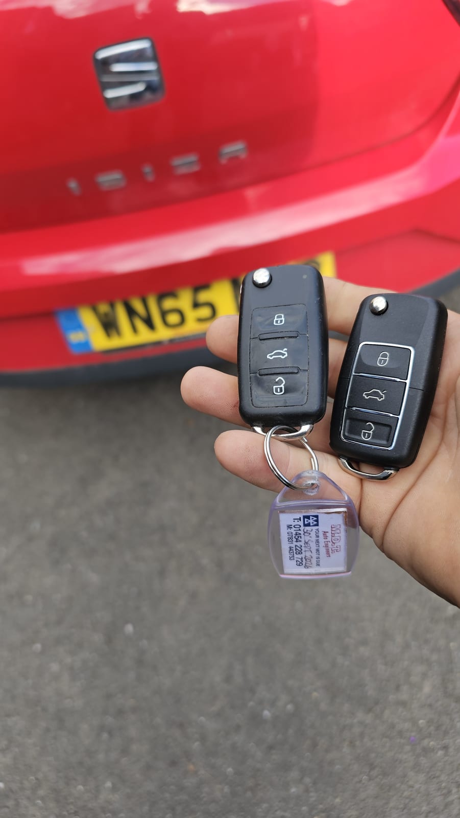 Seat Ibiza flip key (spare key) by Lock City in Frampton Cotterell
