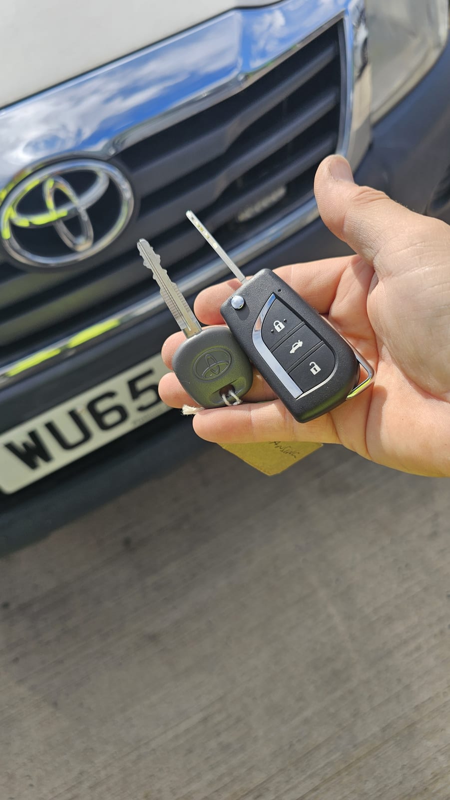 Toyota Hilux car key replaced by a Lock City locksmith in Keynsham
