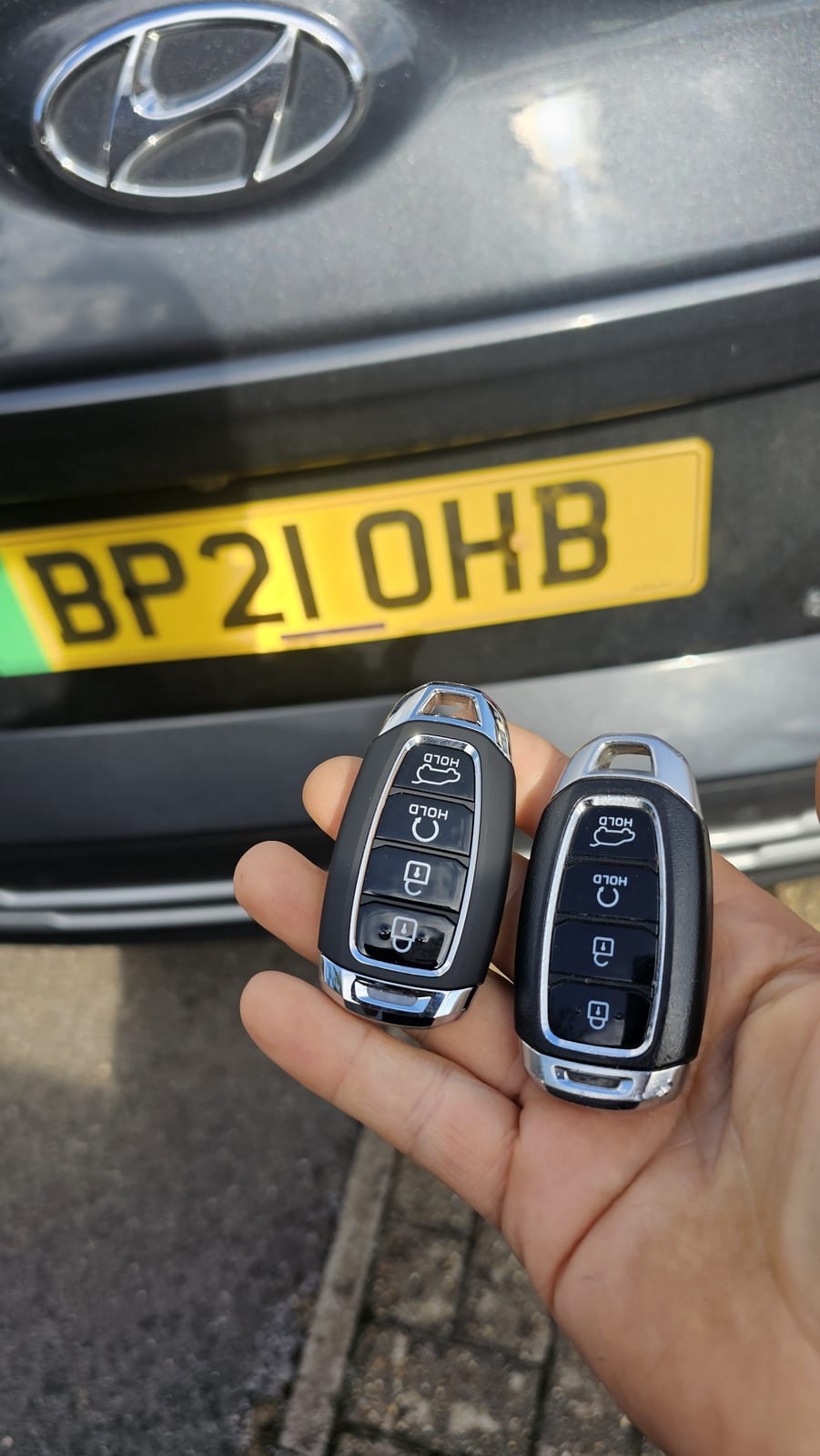 Hyundai Kona flip key (spare key) by Lock City in Nailsea Golden Valley