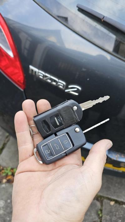 Mazda2 flip key replaced by a Lock City locksmith in Cotham