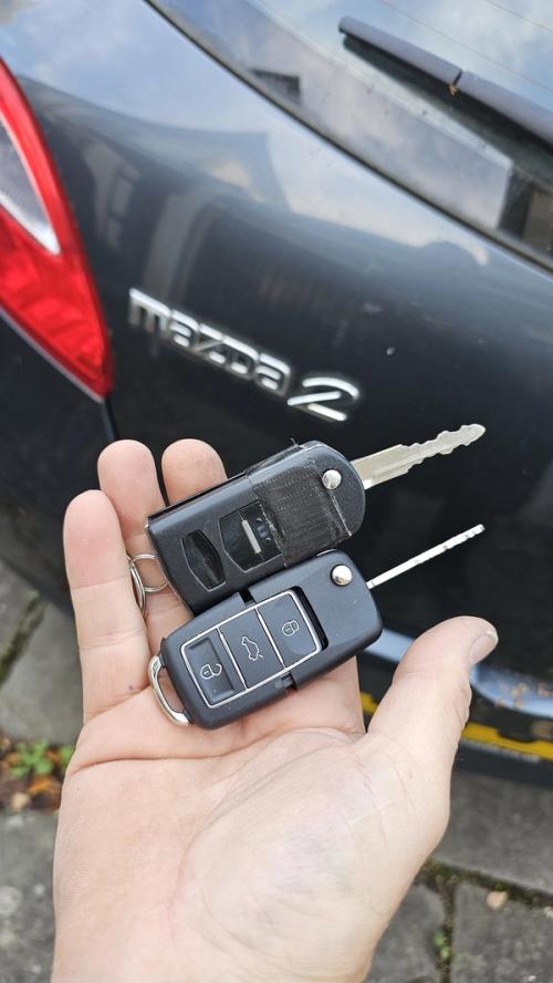 Mazda2 flip key replaced by a Lock City locksmith in Cotham