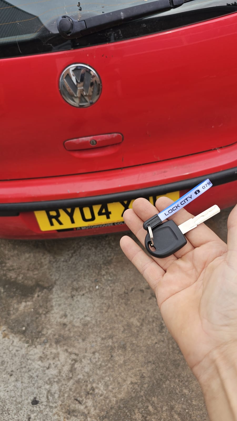 VW Polo chip key (all keys lost) by Lock City in Ashley