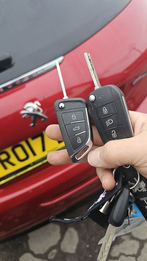 Peugeot 208 flip key (spare key) by Lock City in Frampton Cotterell