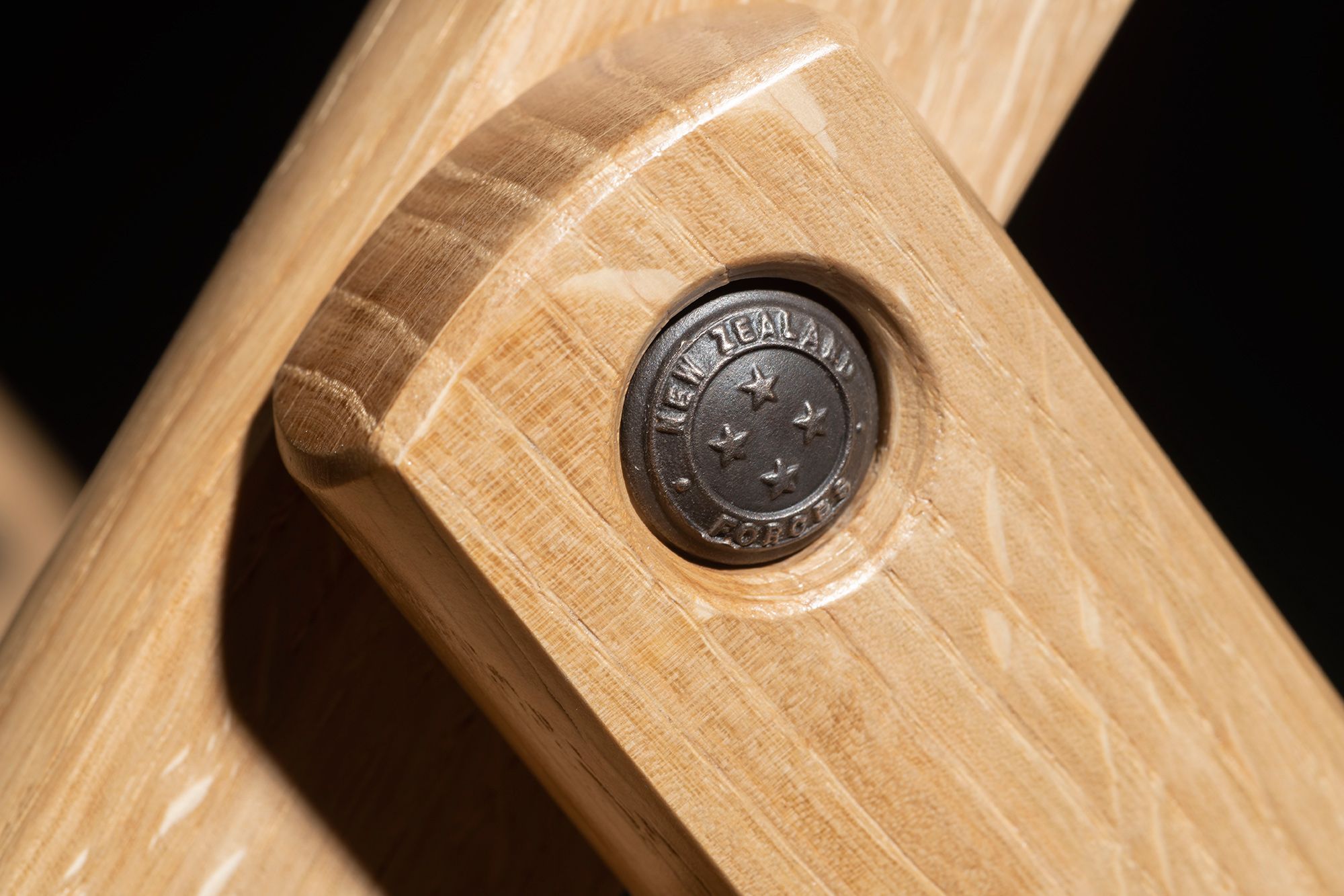 From the Uttermost Ends of the Earth (The Great Adventure) - From the Uttermost Ends (detail: fantail ‘nut’). Photo: Jane Wilcox
From the Uttermost Ends (detail: army button ‘bolt’). Photo: Jane Wilcox