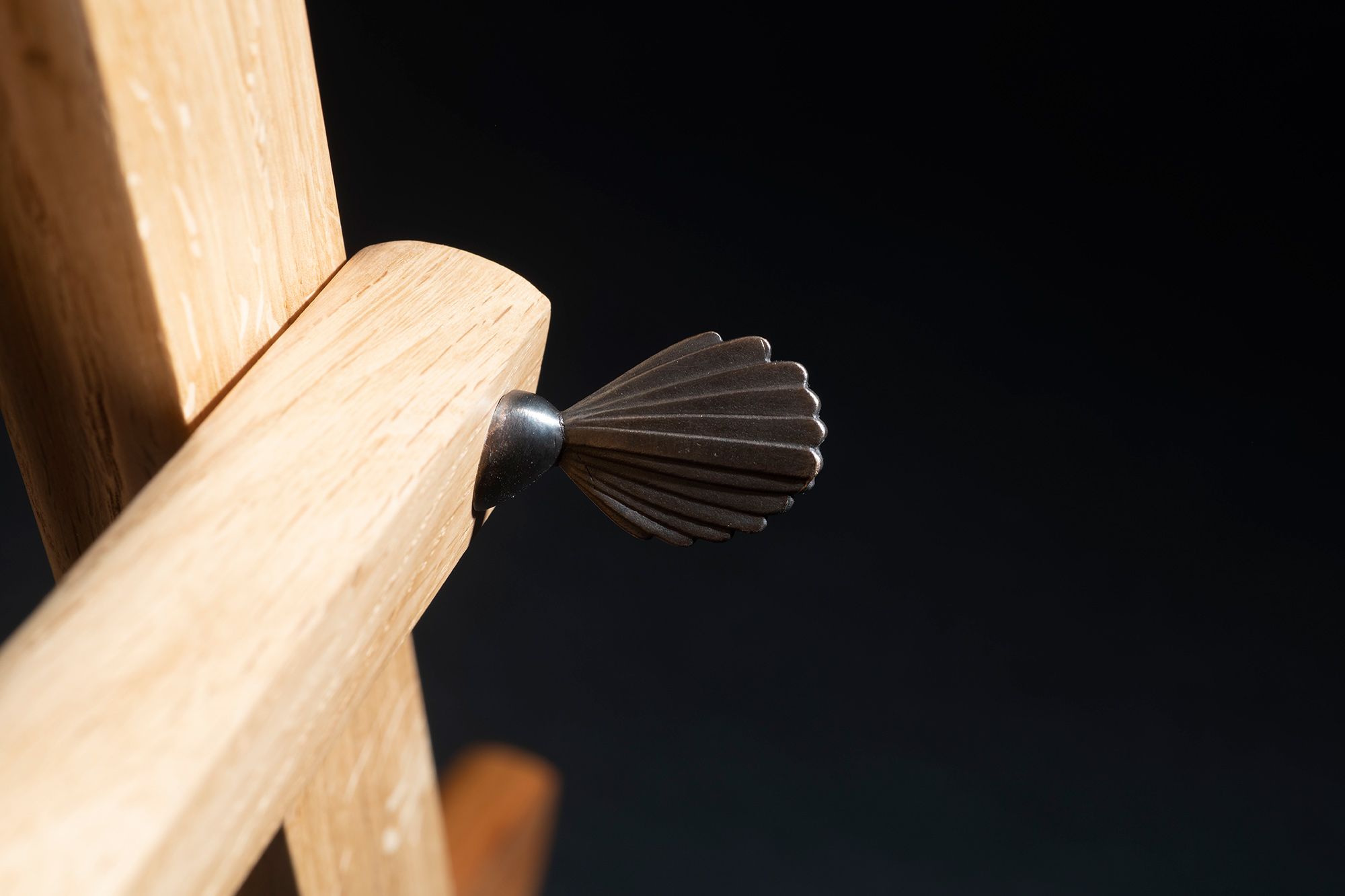 From the Uttermost Ends of the Earth (The Great Adventure) - From the Uttermost Ends (detail: fantail ‘nut’). Photo: Jane Wilcox
From the Uttermost Ends (detail: army button ‘bolt’). Photo: Jane Wilcox