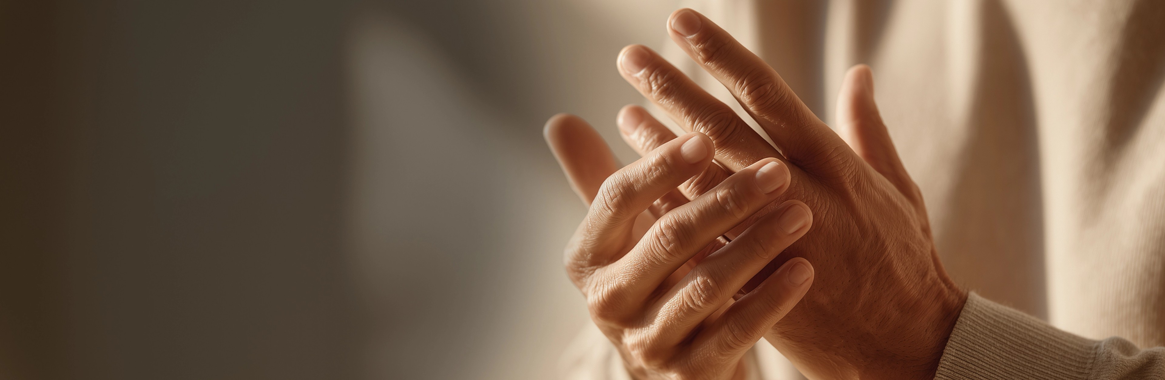 Homme qui s'applique la crème mains réparatrice Sensilia