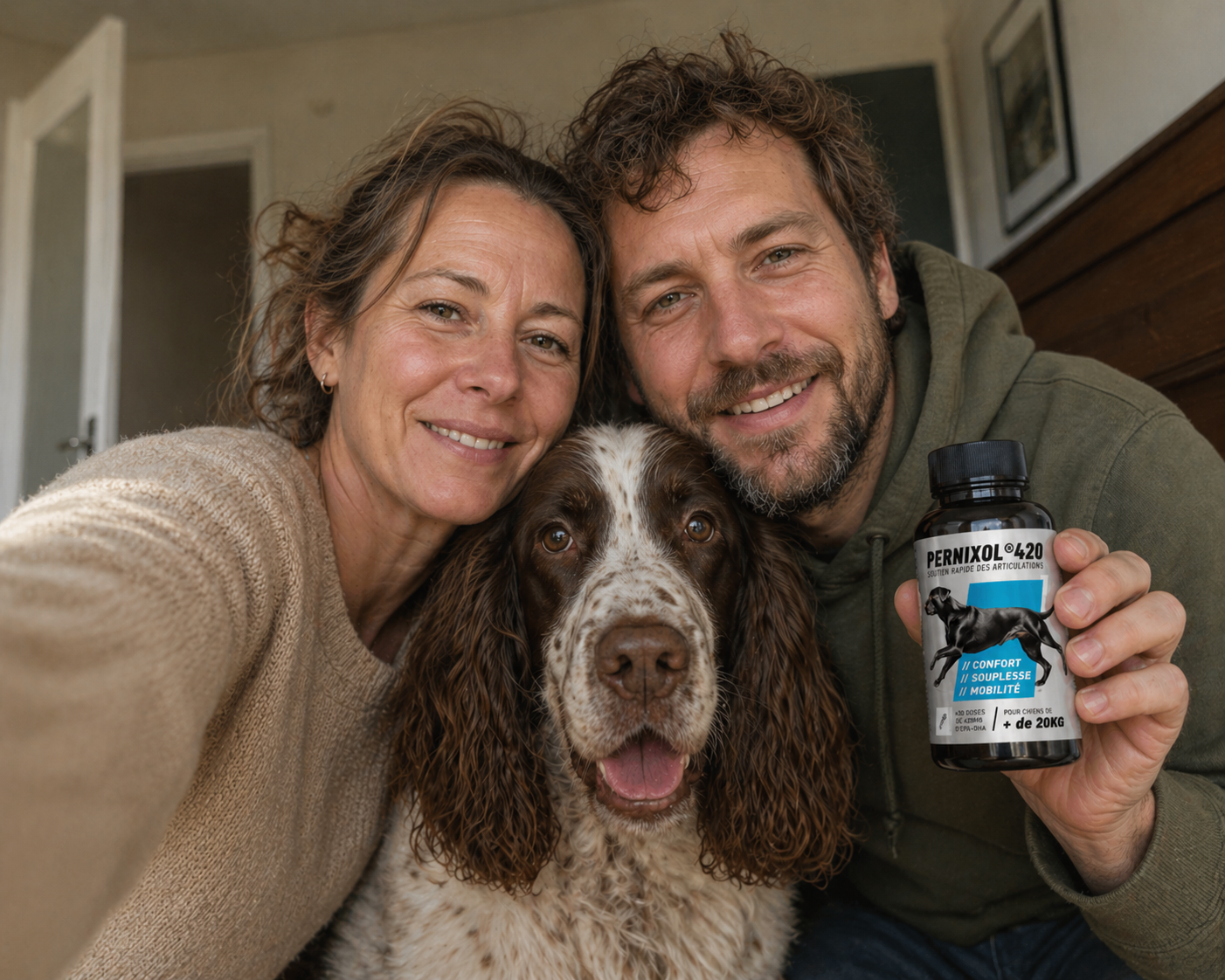 Un propriétaire de berger allemand et son chien