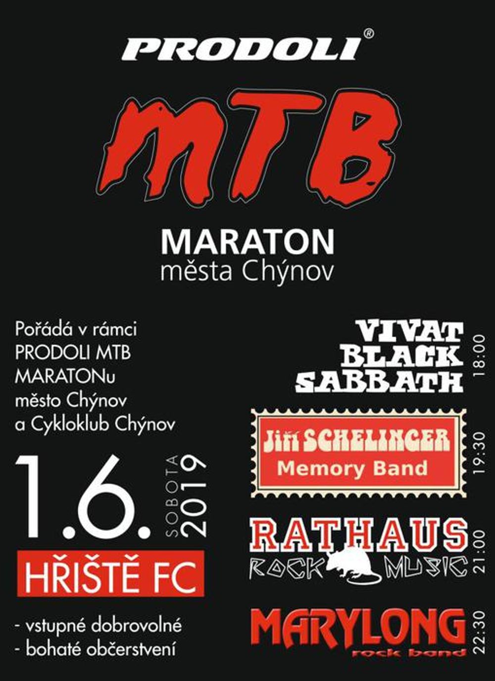 Rockový večer po ukončení Chýnovského maratonu