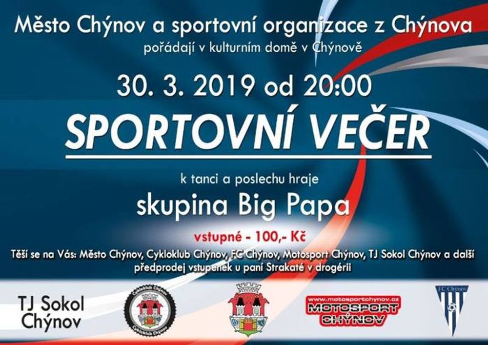 Sportovní večer 30.3.2019
