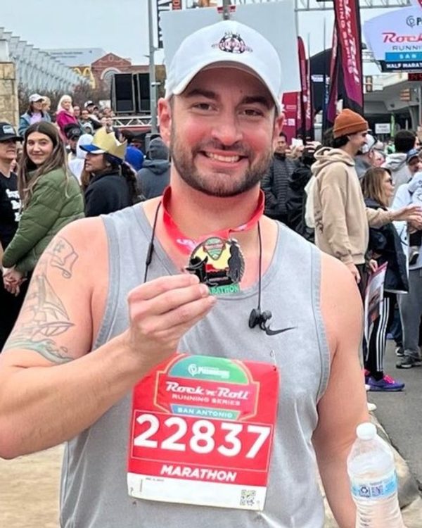 A Leg Forever marathon runner